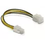 Stromkabel P4 Stecker/Buchse DeLOCK 82428 0,15 m