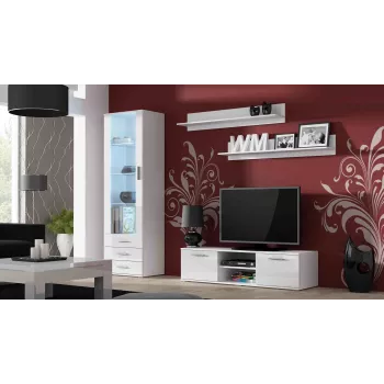 Cama TV-Ständer SOHO 140 weiß/weiß glänzend