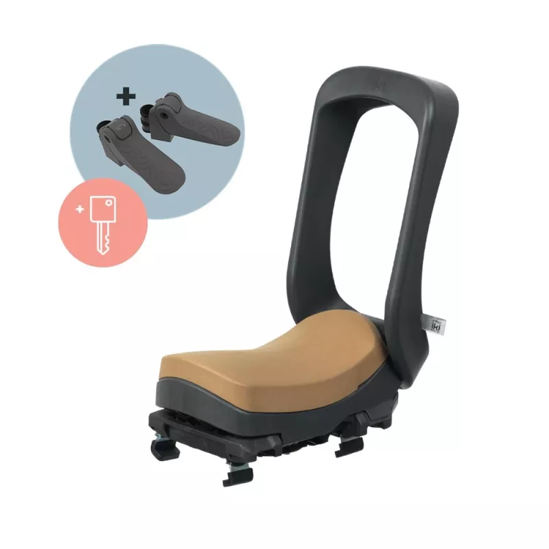Kindersitz-Set Urban Iki URBAN IKI Junior Boot-Sitz SCHWARZ/BRAUN mit Schlüsselschloss
