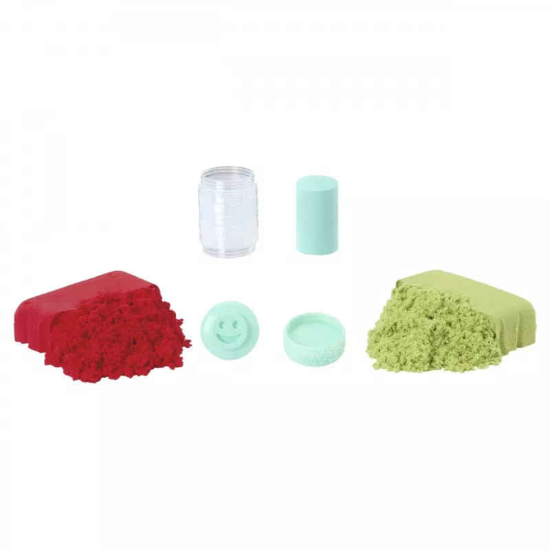 Kinetic Sand Wonder Factory nie trocknender Sandbeutel, Rot Limonengrün
