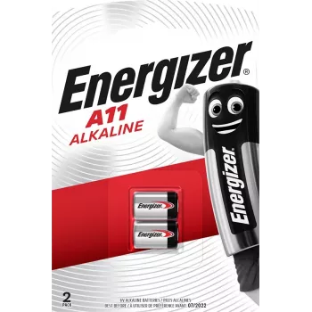 Lithium-Einwegbatterie zylindrisch Energizer A11/E11A 6V 2 Stück — Silber, Blister