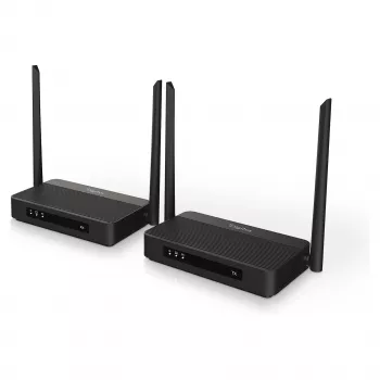 Kabelloses HDMI-KVM-Extender-Set DIGITUS DS-55360 – Sender & Empfänger, kabellos, 100 m, 4K/60 Hz, HDMI, USB-A/USB-C