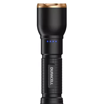 Taschenlampe Duracell DF2500R — schwarz, wiederaufladbare Handlampe