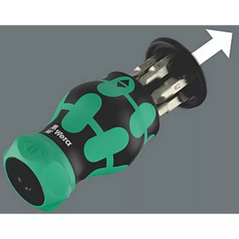 Bithalter Wera KK Stubby Magazin RA 4 magnetisch, Modell 05008893001, kompaktes Stubby-Magazin für Bits