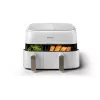 Philips 3000 series NA353/10 Fritteuse Doppelt 9 L Standgerät 2750 W Heißluftfritteuse Silber, Weiß