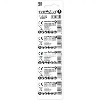 Lithium-Knopfzelle everActive CR927 3V, 30 mAh, Knopfzelle, Höhe 2,7 mm — 5er-Pack