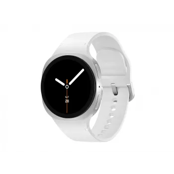 Samsung Galaxy Watch 8 3,3 cm (1,3 Zoll) AMOLED 40 mm Digital 438 x 438 Pixel Touchscreen 4G Silber Wi-Fi GPS (Satellit)