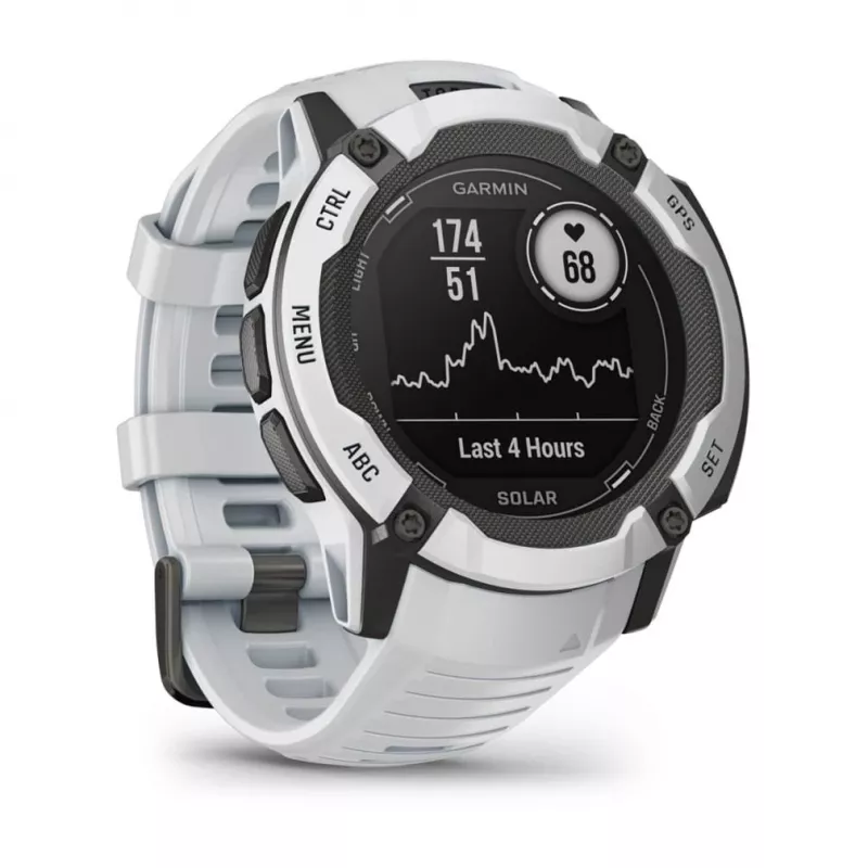 Garmin Instinct 2X Solar 2,79 cm (1,1) MIP 50 mm Digital 176 x 176 Pixel Touchscreen Weiß GPS (Satellit)