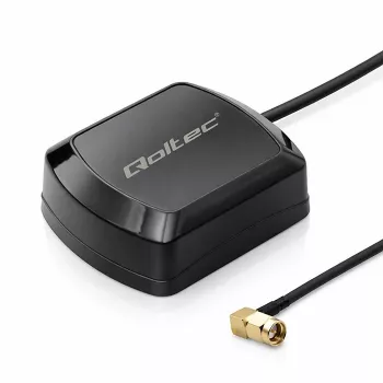 Externe GPS/GLONASS-Antenne QOLTEC 28 dBi 50 W mit rechtwinkligem SMA-Stecker