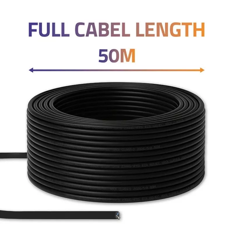 Ethernet-Patchkabel QOLTEC CAT6 UTP, 50 m, schwarz