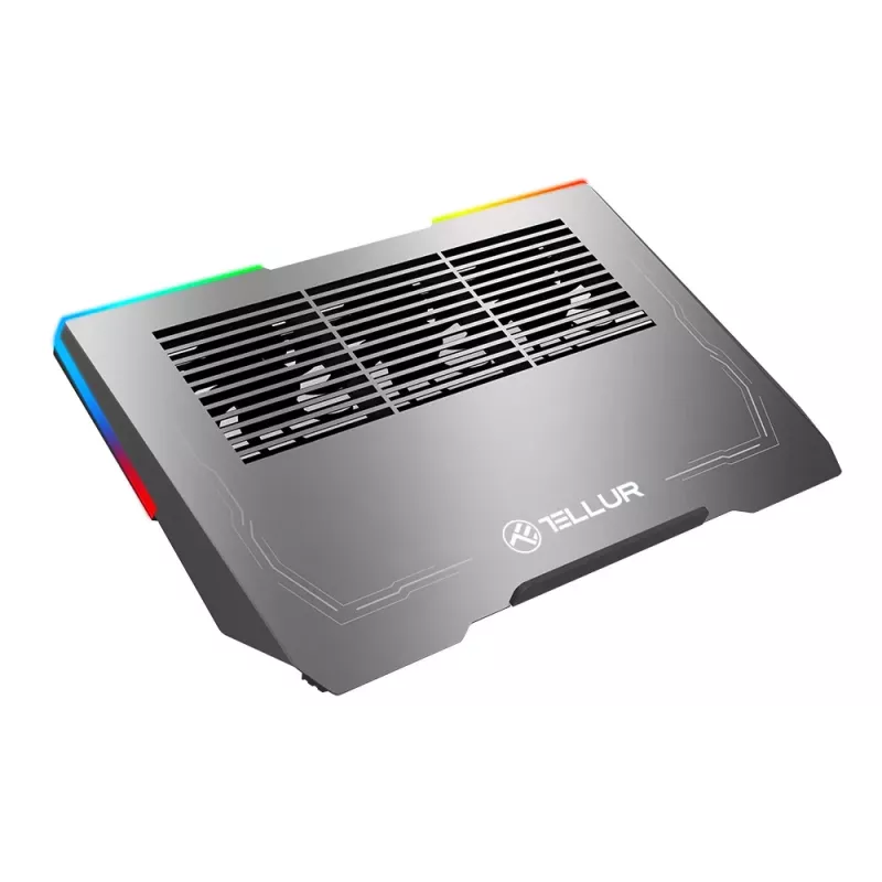 Laptop-Kühler Tellur TLL491321 für 17,3-Zoll-Laptops, 3 Lüfter, RGB-LED-Beleuchtung