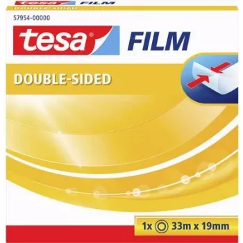 Tesa doppelseitiges Klebeband 57954, transparent, 33 m x 19 mm