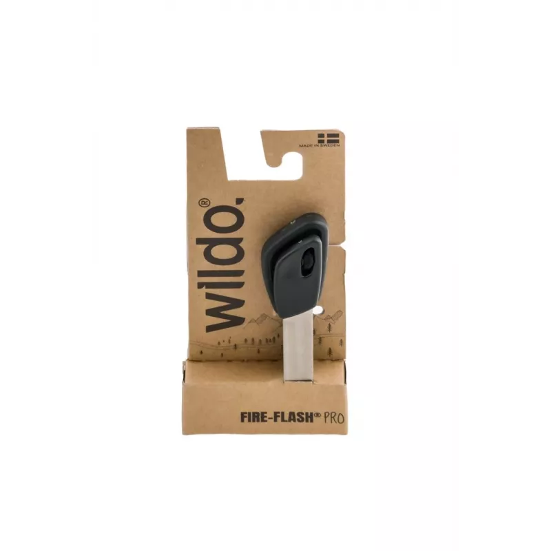 Wildo Fire-Flash Pro Large Funken-Notfeuerstarter, Ferrocerium, 76,2 mm, 29 g, schwarz