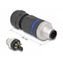 DeLOCK M12 Steckverbinder A-codiert 8-polig Stecker Schraubanschluss