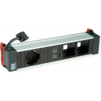 Power Frame Bachmann 916.0572 Medium Strommodul 1x CEE7/7 2x CM 1x USB