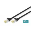 Netzwerkkabel Digitus CAT 6A S/FTP RJ-45 5m Schwarz