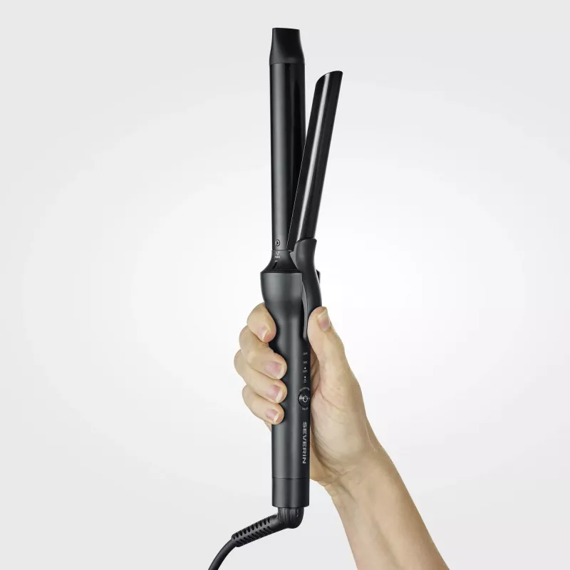 Haarglätter SEVERIN LS 0822 — Warm-Technologie, 250 W, 130 °C min, Keramikplatten, 2,8 m Kabel, Schwarz/Grau