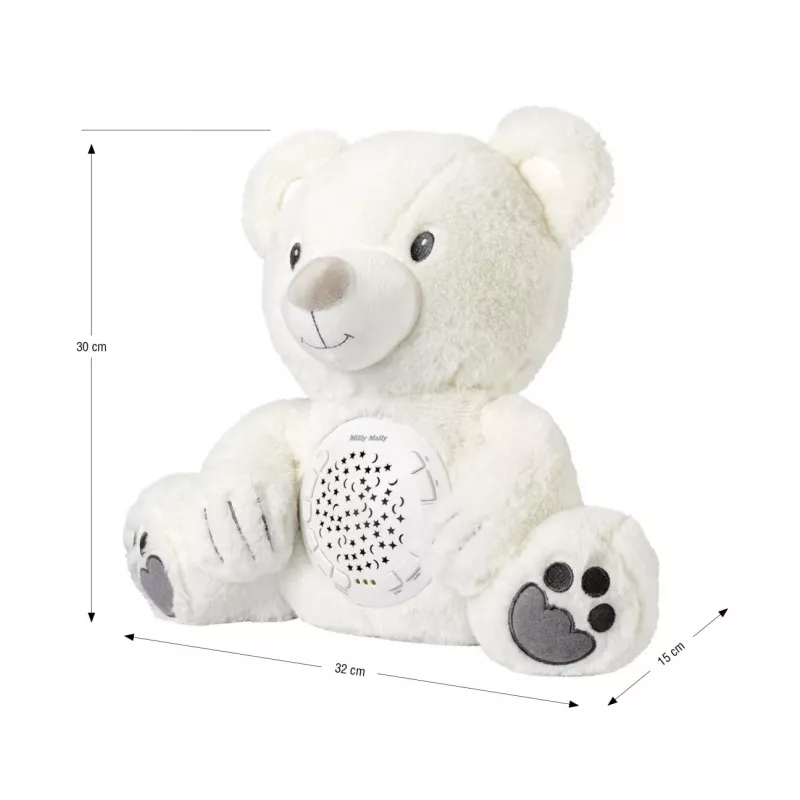 Plüsch-Projektor-Spielzeug Milly Mally Bär 5656 mit sanftem Licht fürs Kinderzimmer