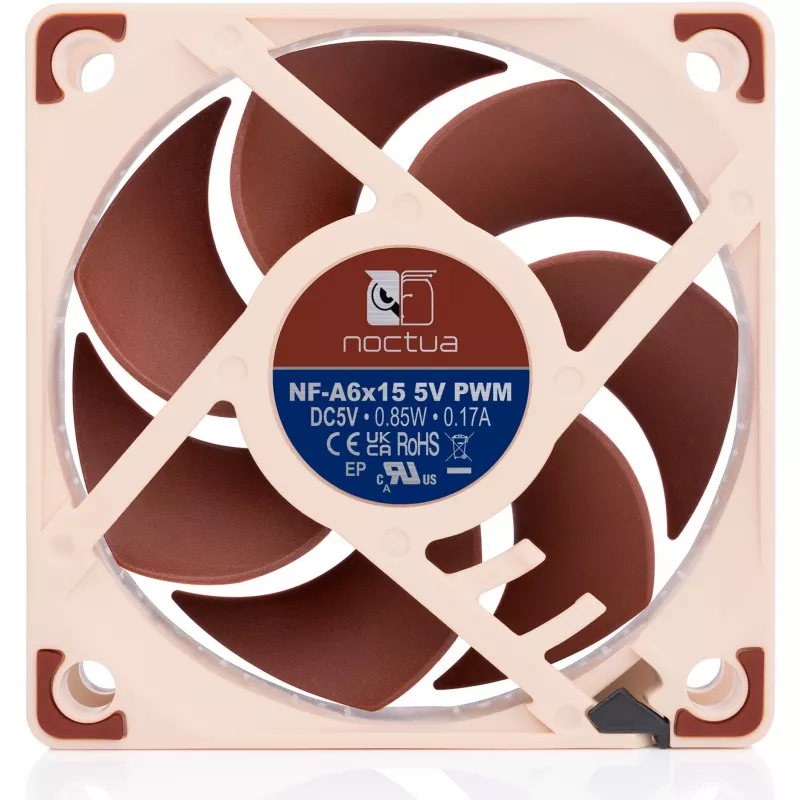 Gehäuselüfter Noctua NF-A6x15 5V PWM 60mm — 5V, PWM-Steuerung, 60×60×15 mm
