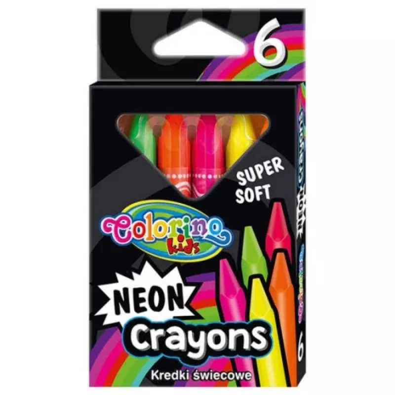 Colorino Kids Neon Wachsmalkreiden 6 Farben
