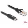 Adapter DeLOCK USB 2.0 Type-C Stecker auf Seriell RS-232 RJ45 Stecker 1,8 m schwarz