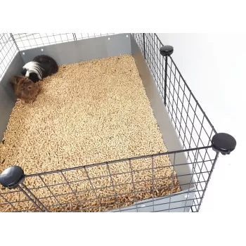 Cage c&c Modular Cages 5x2 Schwarz für Meerschweinchen Igel Kaninchen — 1800×370×750 mm, 8.5 kg