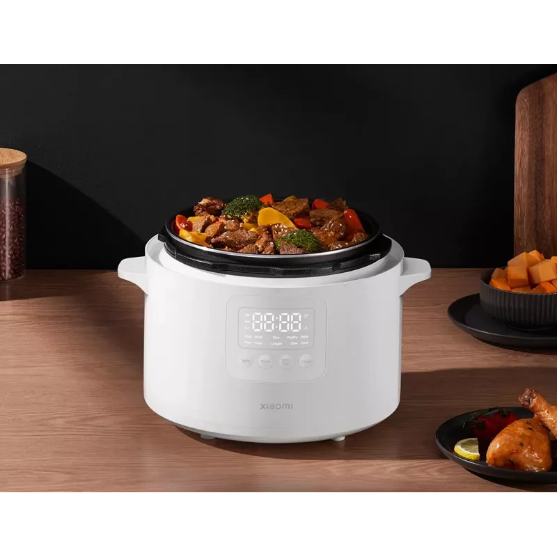 Elektrischer Schnellkochtopf Xiaomi 4,8 L – 1000 W, weiß, herausnehmbarer Topf, Anzeige