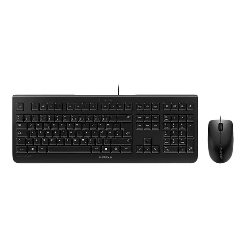 CHERRY DC 2000 Tastatur Maus enthalten Büro USB QWERTZ Deutsch Schwarz