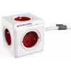 Allocacoc 2304/FREXPC Steckdosenleiste 3 m 5 AC-Steckdosen Innen Rot, Weiß
