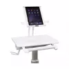 Ergotron Tablet-Wagen, SV10 – Wagen für Tablet / Tastatur – medizinisch – Metall – Weiß, Aluminium – Bildschirmgröße: bis 30,5 cm (bis 12 Zoll)