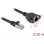 DeLOCK 90773 Netzwerkkabel Schwarz 0,25 m Cat6a S/FTP RJ-45