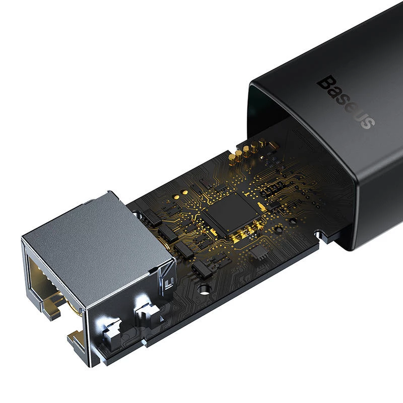 Baseus Lite Series USB auf RJ45 Netzwerkadapter, 100Mbit/s (schwarz)