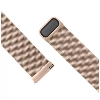 Uhrenarmband FIXED Mesh Strap Fixed 18mm Edelstahl Schnellwechsel Gold