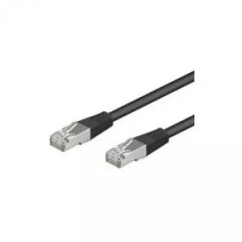 Wentronic Goobay CAT 5e Patchkabel, SF/UTP, Schwarz, 15 m - CCA-Kupfer-Mix (68668)