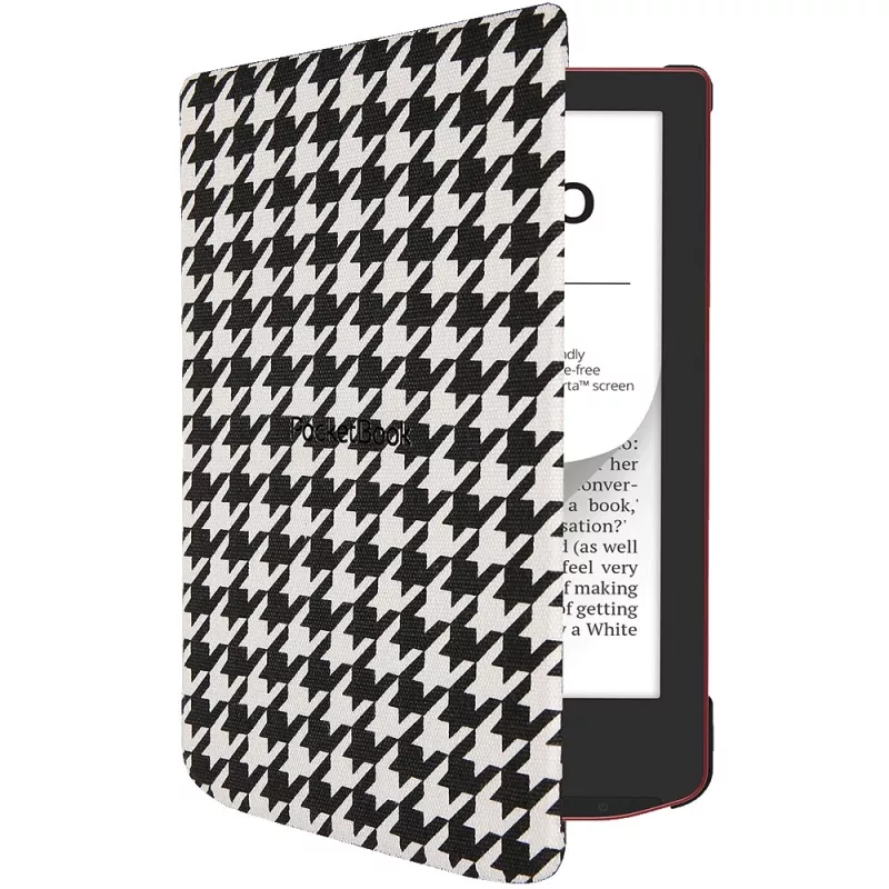 Folio-Hülle für 6-Zoll-E-Book-Reader PocketBook Shell — Schwarz/Weiß, 112 × 160 × 12,5 mm