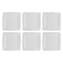Quadratischer Essteller LA PORCELLANA BIANCA Florentina White 26,5 cm — 6er-Set