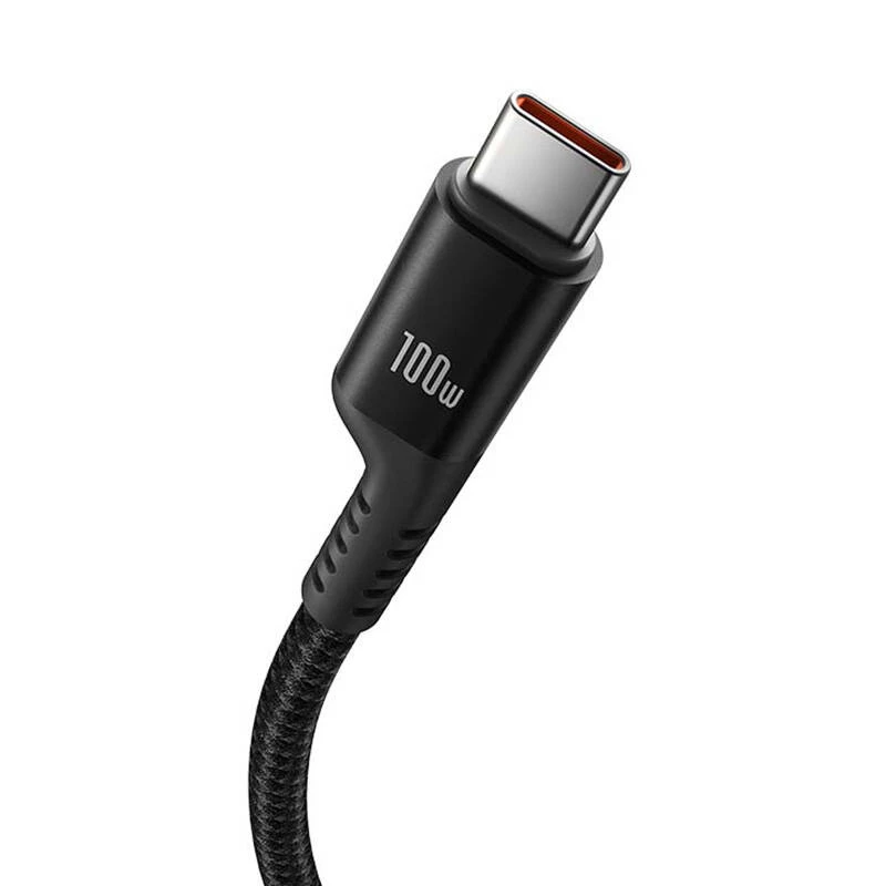 Baseus Fish-Eye USB-C-auf-USB-C-Schnellladekabel 1 m 100 W Schwarz