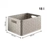 Aufbewahrungseinheit Rotho Country 3 Schubladen Cappuccino/Anthrazit, Technopolymer, 712×325×375 mm