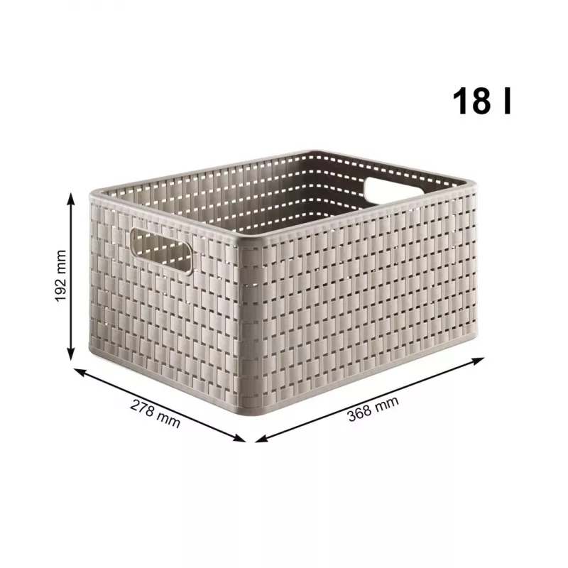 Aufbewahrungseinheit Rotho Country 3 Schubladen Cappuccino/Anthrazit, Technopolymer, 712×325×375 mm
