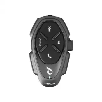 Motorrad-Intercom INTERPHONE TOUR HD, 2 Stk., Bluetooth 4.0, Reichweite 1500 m, bis zu 20 h Akkulaufzeit, schwarz