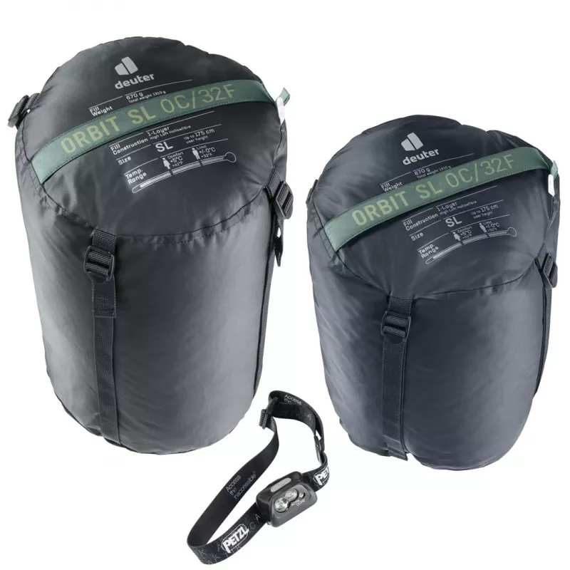 Schlafsack DEUTER Orbit SL 0 °C / 32 °F Erwachsenen-Mumienform, PES-Ripstop-Gewebe, Breite 740 mm, Tiefe 470 mm