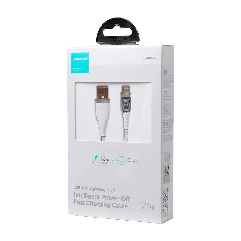 USB-A-auf-Lightning-Kabel Joyroom S-UL012A3 2,4 A 1,2 m Weiß