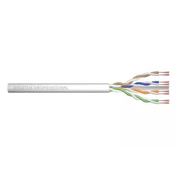 Netzwerkkabel Digitus CAT 6 U/UTP Twisted-Pair-Patchkabel, unkonfektioniert 100 m, grau