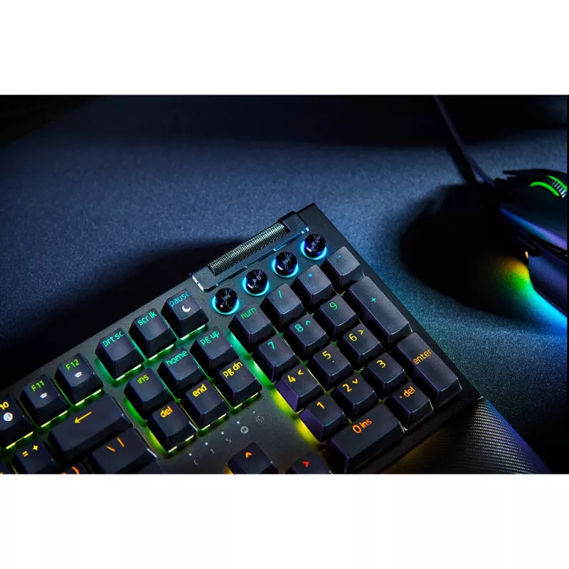 Razer SchwarzWidow V4 - Gelb Switch Linear - Mechanische Gaming-Tastatur