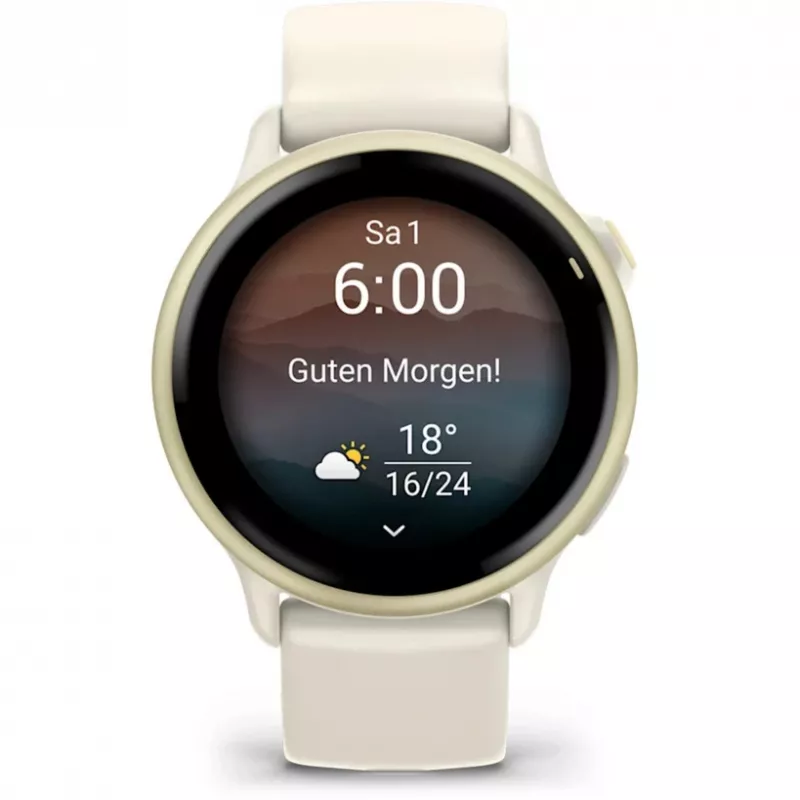 Garmin vívoactive 6 3,05 cm (1,2) AMOLED 42 mm Digital 390 x 390 Pixel Touchscreen Weiß Wi-Fi GPS (Satellit)