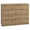 Kommode Topeshop M8 120 ARTISAN Eiche 8 Schubladen