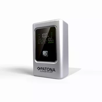 PATONA Platinum Powerbank Luxury One PD35 | 10000mAh | PD 35W | USB-C + USB-A Silber, Schwarz
