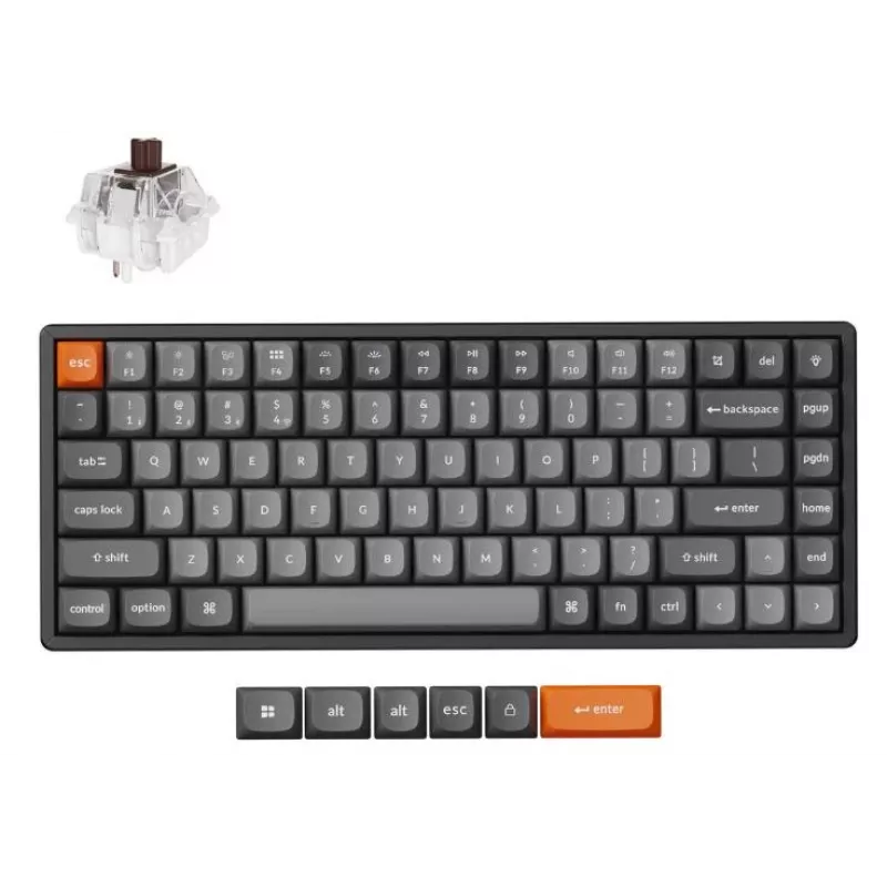 Keychron K2 Max Tastatur Universal RF Wireless QWERTY Englisch Schwarz Grau 75 % Mechanisch