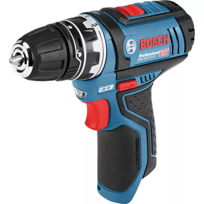 Bosch GSR 12V-15 FC Professional 1300 U/min Schlüssellos 600 g Schwarz, Blau