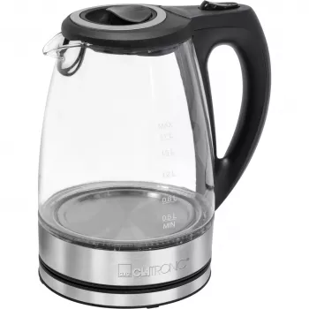 Wasserkocher CLATRONIC WKS 3744 G — 1,7 L, 2200 W, Edelstahl/Kunststoff, Wasserstandsanzeige